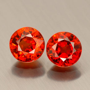 Achetez naturel ct Mandarine Orange Grenat Spessartite gems, Coupe roude, En provenance Mozambique chez GemSelect. En stock, livraison internationale!