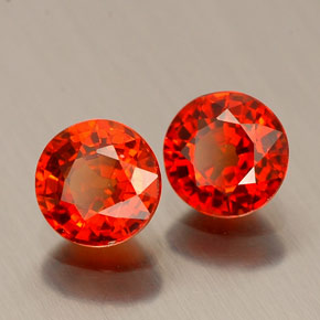 Achetez naturel ct Mandarine Orange Grenat Spessartite gems, Coupe roude, En provenance Mozambique chez GemSelect. En stock, livraison internationale!