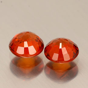 Achetez naturel ct Mandarine Orange Grenat Spessartite gems, Coupe roude, En provenance Mozambique chez GemSelect. En stock, livraison internationale!