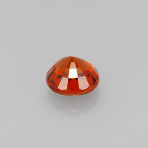 Grenat spessartite orange naturelle coupe roude, 0,80 ct, VVS-VS