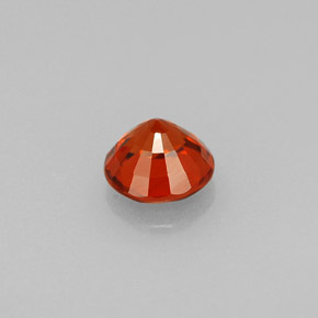 Grenat spessartite orange naturelle coupe roude, 0,64 ct, VS