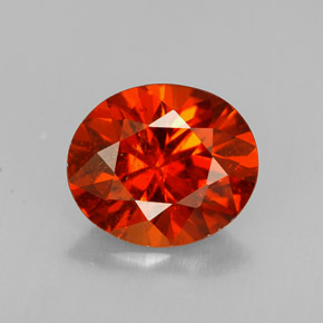 Grenat spessartite orange naturelle coupe ovale, 1,73 ct, VS-SI