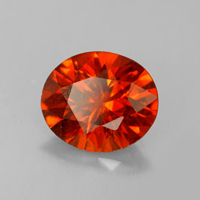 Grenat spessartite orange naturelle coupe ovale, 1,73 ct, VS-SI