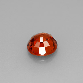 Grenat spessartite orange naturelle coupe roude, 1,27 ct, VS