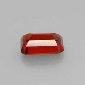 Grenat spessartite orange naturelle taille émeraude, 1,60 ct, VVS-VS