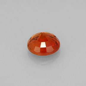 Grenat spessartite orange naturelle coupe roude, 1,28 ct, VS-SI