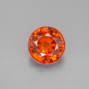 Grenat Spessartite Mandarine Orange naturelle Coupe roude, 1.12 ct, VS-SI