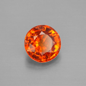 Grenat Spessartite Mandarine Orange naturelle Coupe roude, 1.12 ct, VS-SI