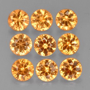 Achetez naturel ct orange grenat spessartite gems, coupe roude, en provenance mozambique chez gemselect. en stock, livraison internationale!