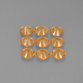 Achetez naturel ct orange grenat spessartite gems, coupe roude, en provenance mozambique chez gemselect. en stock, livraison internationale!
