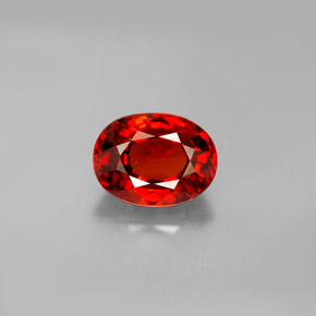 Grenat spessartite orange naturelle coupe ovale, 2,79 ct, VS