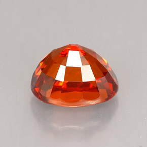 Grenat spessartite rouge naturelle coupe ovale, 2,14 ct, VVS-VS