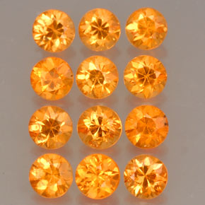 Achetez naturel ct Orange Grenat Spessartite gems, Coupe roude, En provenance Mozambique chez GemSelect. En stock, livraison internationale!