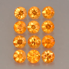 Achetez naturel ct Orange Grenat Spessartite gems, Coupe roude, En provenance Mozambique chez GemSelect. En stock, livraison internationale!