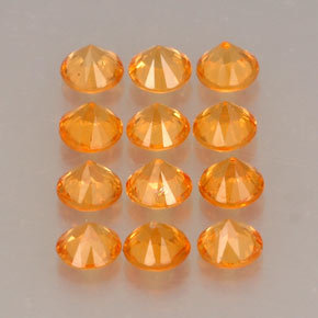 Achetez naturel ct Orange Grenat Spessartite gems, Coupe roude, En provenance Mozambique chez GemSelect. En stock, livraison internationale!