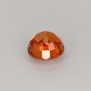 Grenat spessartite orange naturelle coupe roude, 1,13 ct, VS-SI
