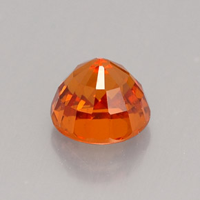 Grenat spessartite orange naturelle coupe roude, 1,07 ct, VS