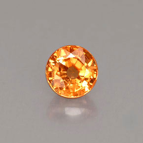 Grenat Spessartite Orange naturelle Coupe roude, 1.01 ct, VS