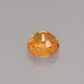 Grenat spessartite orange naturelle coupe roude, 1,19 ct, VS