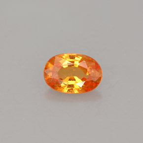 Grenat spessartite orange naturelle coupe ovale, 0,60 ct, VS-SI