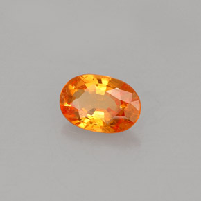 Grenat spessartite orange naturelle coupe ovale, 0,60 ct, VS-SI