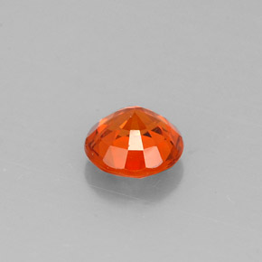 Grenat Spessartite Mandarine Orange naturelle Coupe roude, 0.83 ct, VS