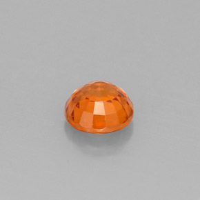 Grenat Spessartite Mandarine Orange naturelle Coupe roude, 0.71 ct, VS