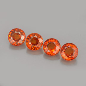 Achetez naturel ct orange grenat spessartite gems, coupe roude, en provenance mozambique chez gemselect. en stock, livraison internationale!