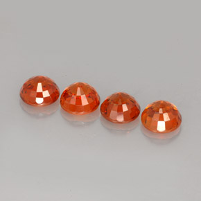 Achetez naturel ct orange grenat spessartite gems, coupe roude, en provenance mozambique chez gemselect. en stock, livraison internationale!