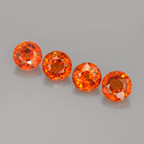 Achetez naturel ct orange grenat spessartite gems, coupe roude, en provenance mozambique chez gemselect. en stock, livraison internationale!