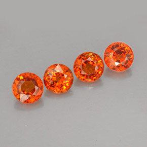 Achetez naturel ct orange grenat spessartite gems, coupe roude, en provenance mozambique chez gemselect. en stock, livraison internationale!
