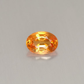 Grenat Spessartite Orange naturelle Coupe ovale, 0.59 ct, VVS-VS