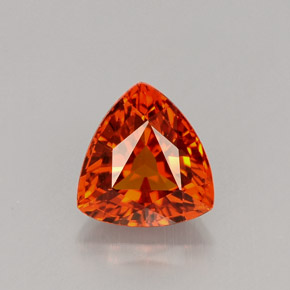 Grenat spessartite orange naturelle trillion, 1,55 ct, VS