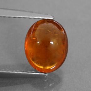 Grenat spessartite orange naturelle transparent, 3,17 ct, transparent / translucide