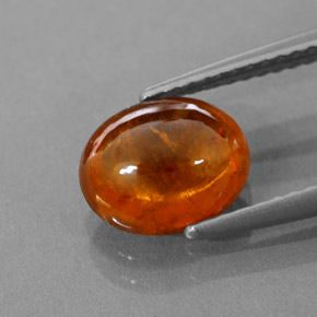 Grenat spessartite orange naturelle transparent, 3,17 ct, transparent / translucide