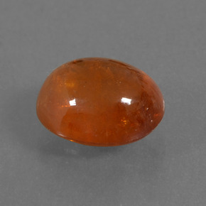 Grenat spessartite orange naturelle coupe ovale, 3,19 ct, translucide