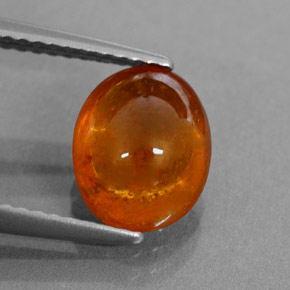 Grenat spessartite orange naturelle transparent, 3,41 ct, transparent / translucide