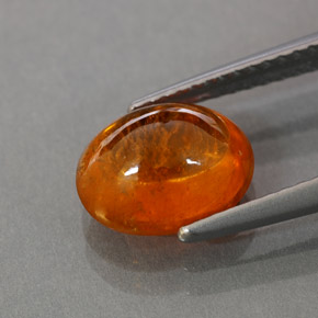 Grenat spessartite orange naturelle transparent, 3,41 ct, transparent / translucide