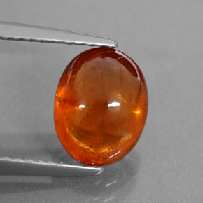Grenat spessartite orange naturelle transparent, 3,35 ct, transparent / translucide