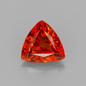 Grenat spessartite orange naturelle trillion, 1,17 ct, VVS