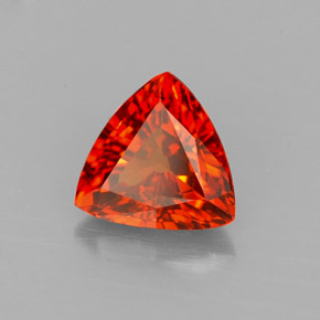 Grenat spessartite orange naturelle trillion, 1,17 ct, VVS