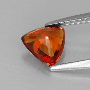 Grenat spessartite orange naturelle trillion, 1,17 ct, VVS
