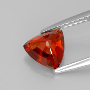 Grenat spessartite orange naturelle trillion, 1,39 ct, VS