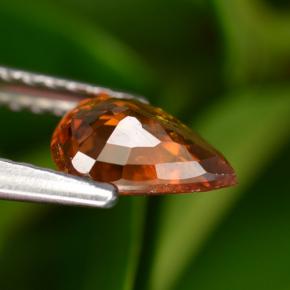 Grenat spessartite orange naturelle en forme de poire, 0,77 ct, VS-SI