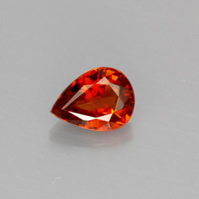 Grenat spessartite orange naturelle en forme de poire, 0,83 ct, VVS-VS