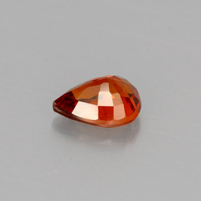 Grenat spessartite orange naturelle en forme de poire, 0,83 ct, VVS-VS