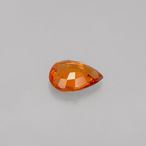 Grenat spessartite orange naturelle en forme de poire, 0,37 ct, VS