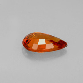 Grenat spessartite orange naturelle en forme de poire, 1,27 ct, VVS-VS