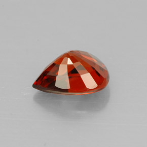 Grenat spessartite orange naturelle en forme de poire, 1,42 ct, VVS