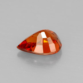 Grenat spessartite orange naturelle en forme de poire, 1,33 ct, VS
